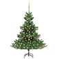 Künstlicher Weihnachtsbaum Nordmann Led & Kugeln Grün 120 Cm