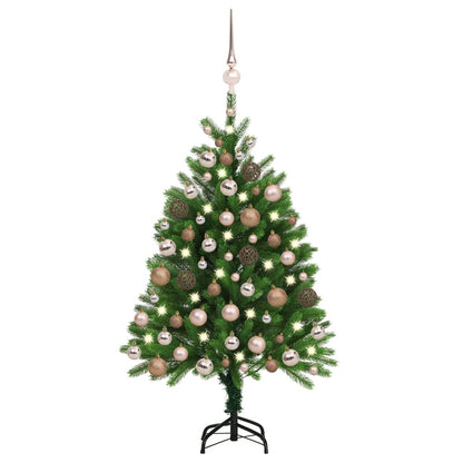 Künstlicher Weihnachtsbaum Mit Beleuchtung & Kugeln 65 Cm Grün