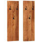 Wandgarderobe 2 Stk. Mangoholz Massiv 36X110X3 Cm