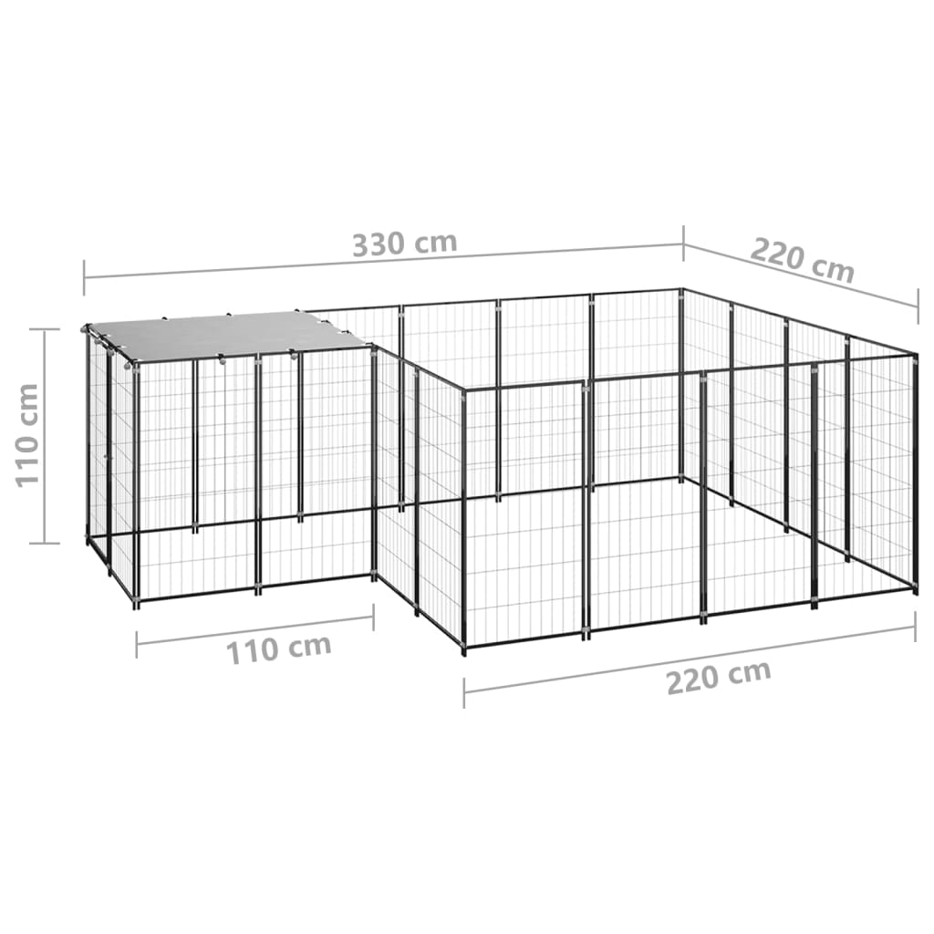 Hundezwinger 6,05 M² Stahl