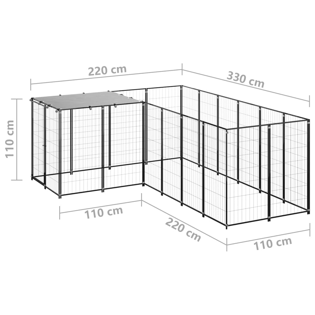 Hundezwinger 4,84 M² Stahl