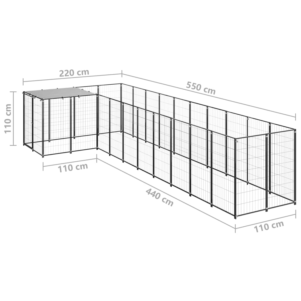 Hundezwinger 7,26 M² Stahl