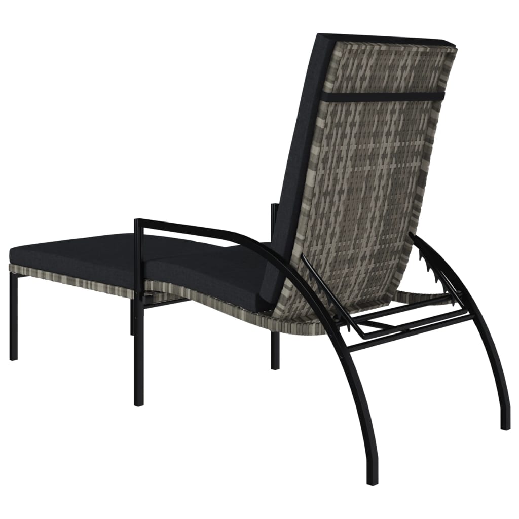 Sonnenliegen 2 Stk. Mit Fußhocker Pe-Rattan