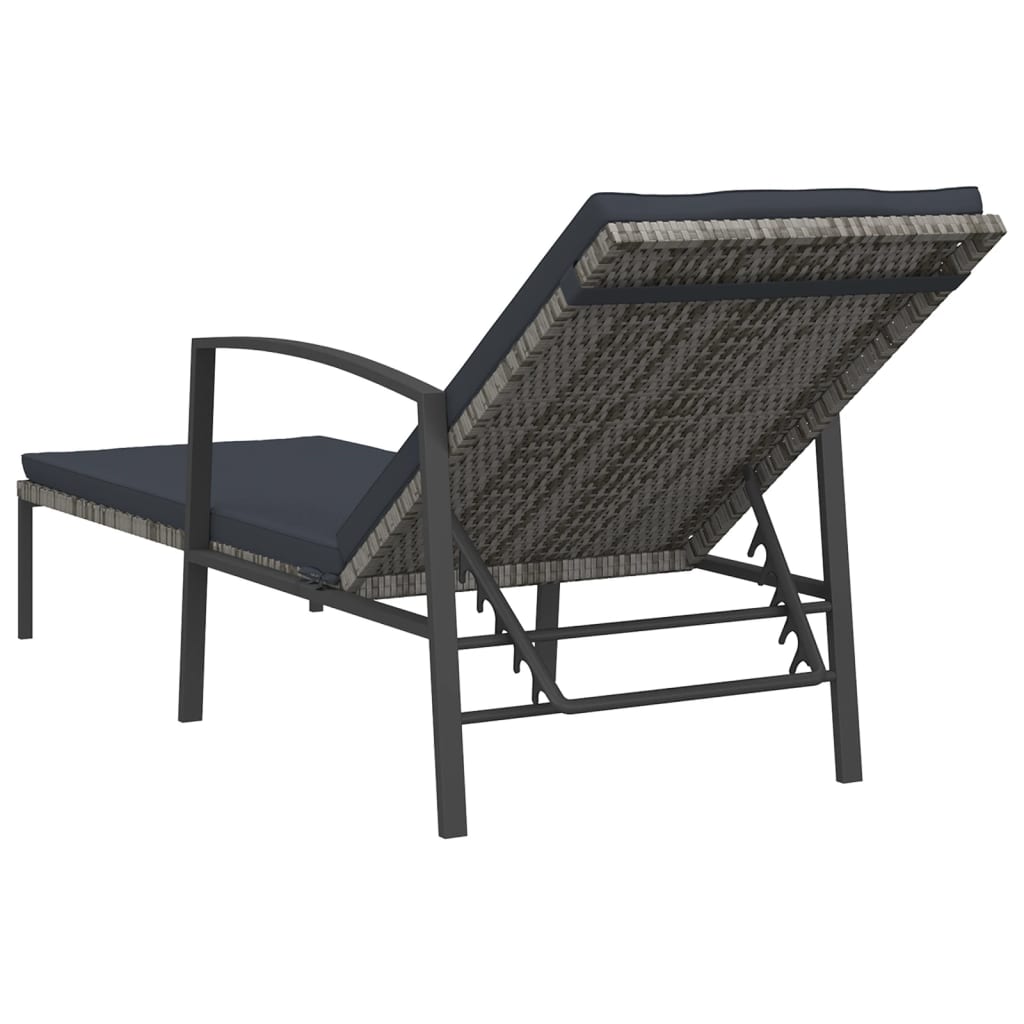 Sonnenliege Mit Auflage Poly Rattan