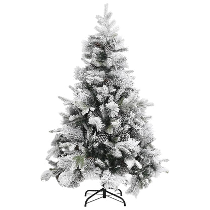 Weihnachtsbaum Mit Zapfen Beschneit 150 Cm Pvc & Pe