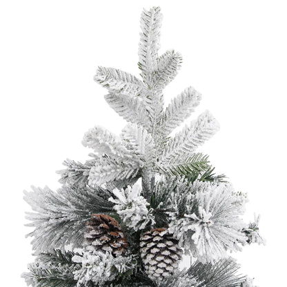 Weihnachtsbaum Mit Zapfen Beschneit 150 Cm Pvc & Pe