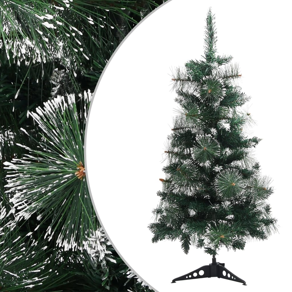 Künstlicher Weihnachtsbaum Mit Ständer Grün Und Weiß 60 Cm Pvc