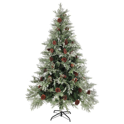 Weihnachtsbaum Mit Beleuchtung Und Kiefernzapfen 120 Cm Pvc&Pe