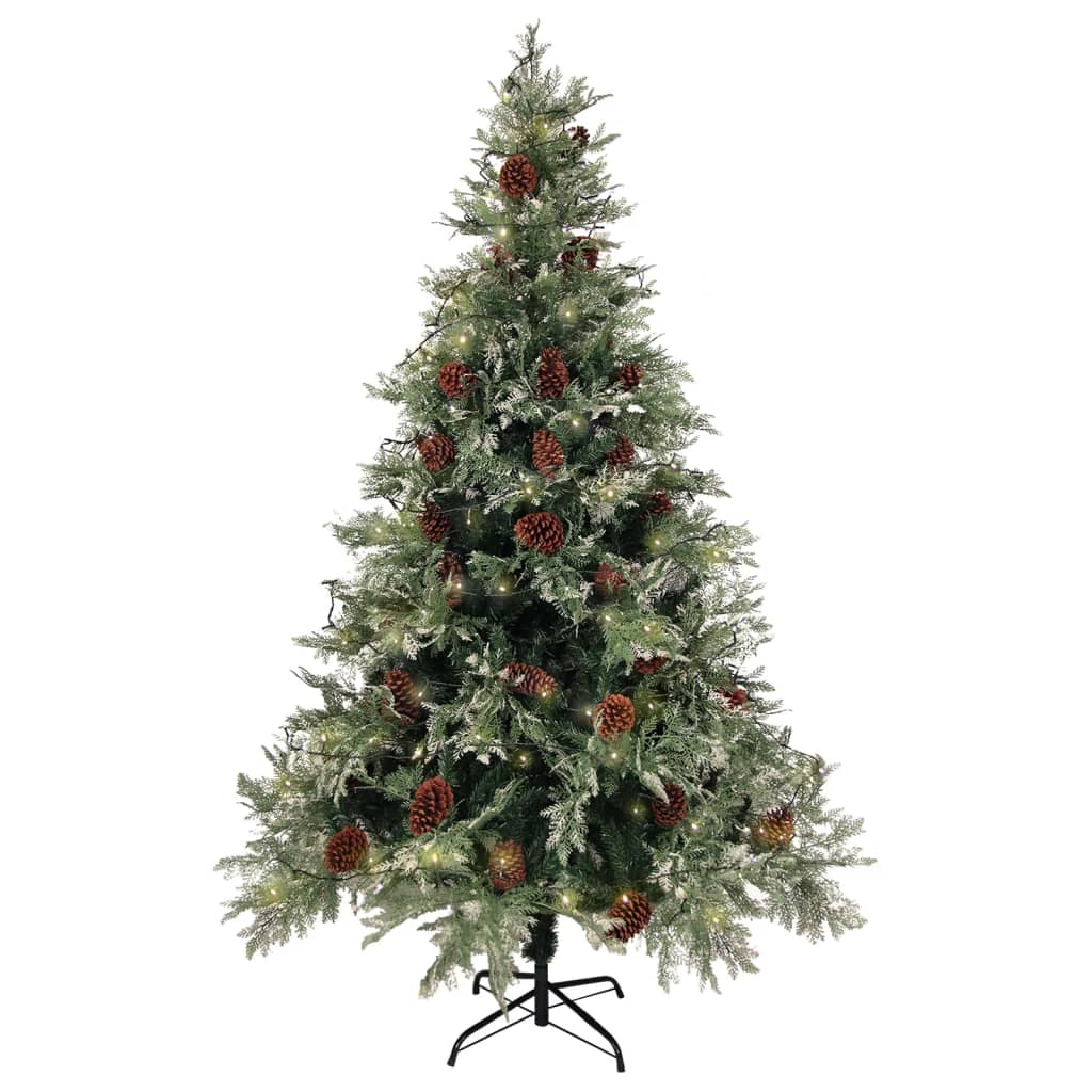 Weihnachtsbaum Mit Beleuchtung Und Kiefernzapfen 120 Cm Pvc&Pe