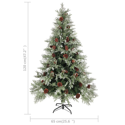 Weihnachtsbaum Mit Beleuchtung Und Kiefernzapfen 120 Cm Pvc&Pe