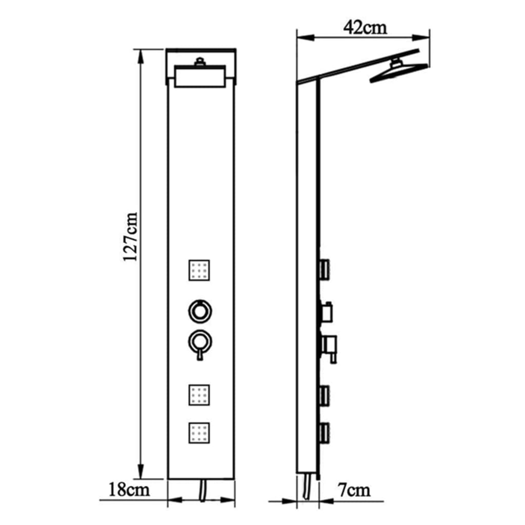 Duschpaneel-System Glas Braun