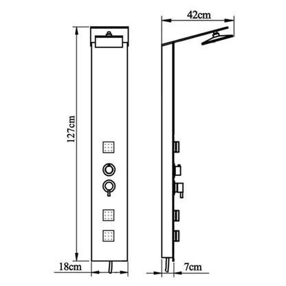 Duschpaneel-System Glas Braun