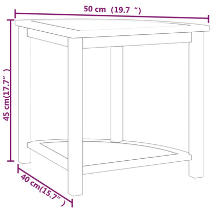 Badezimmer-Beistelltisch 45X45X45 Cm Massivholz Teak Cappuccino