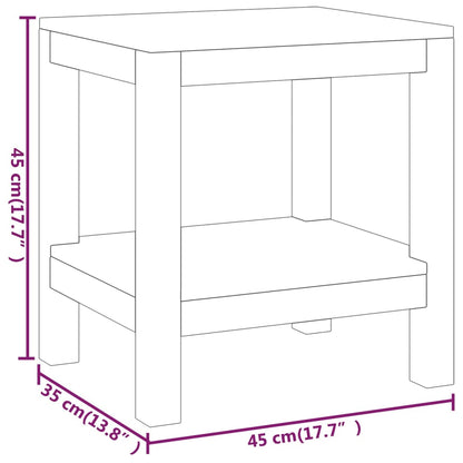 Badezimmer-Beistelltisch 45X35X45 Cm Massivholz Teak Rosa