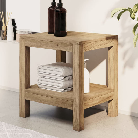 Badezimmer-Beistelltisch 45X35X45 Cm Massivholz Teak Rosa