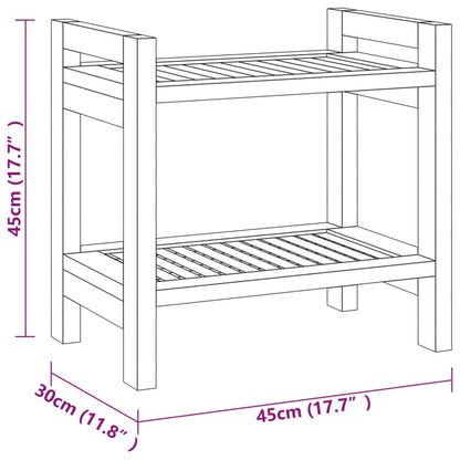 Badezimmer-Beistelltisch 45X30X45 Cm Massivholz Teak