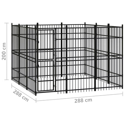 Outdoor-Hundezwinger Stahl 8,29 M²