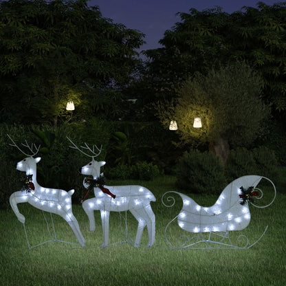 Weihnachtsdeko Rentier & Schlitten 60 Leds Outdoor En