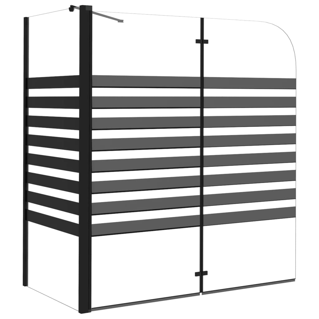 Duschabtrennung 120X68X130 Cm Hartglas Gestreift