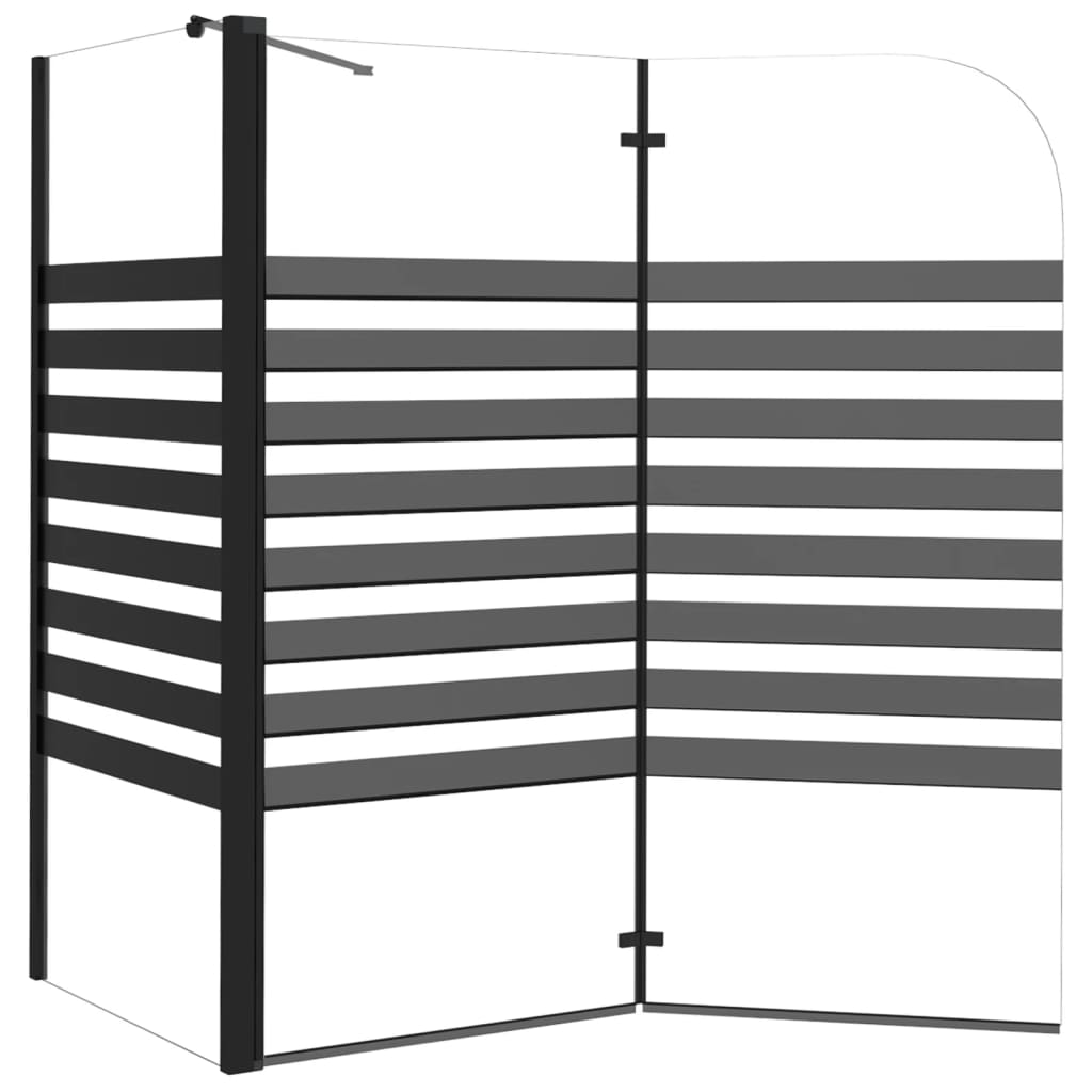 Duschabtrennung 120X68X130 Cm Hartglas Gestreift