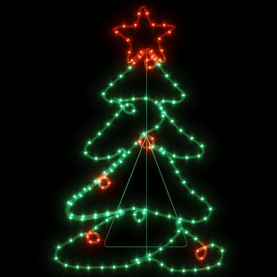 Led-Silhouette Weihnachtsbaum 144 Leds 88X56 Cm