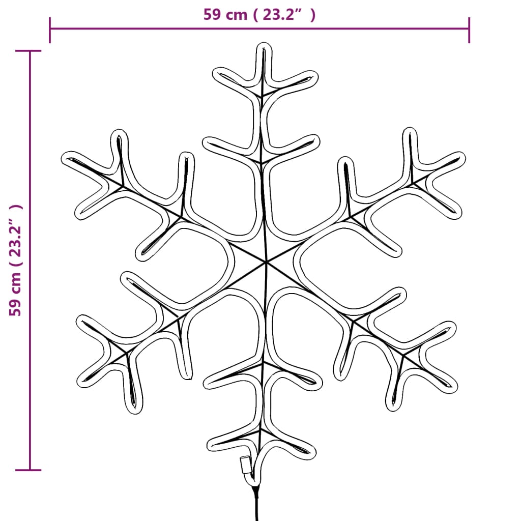 Led-Silhouette Schneeflocke 144 Leds Warmweiß