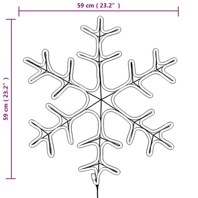 Led-Silhouette Schneeflocke 144 Leds Warmweiß