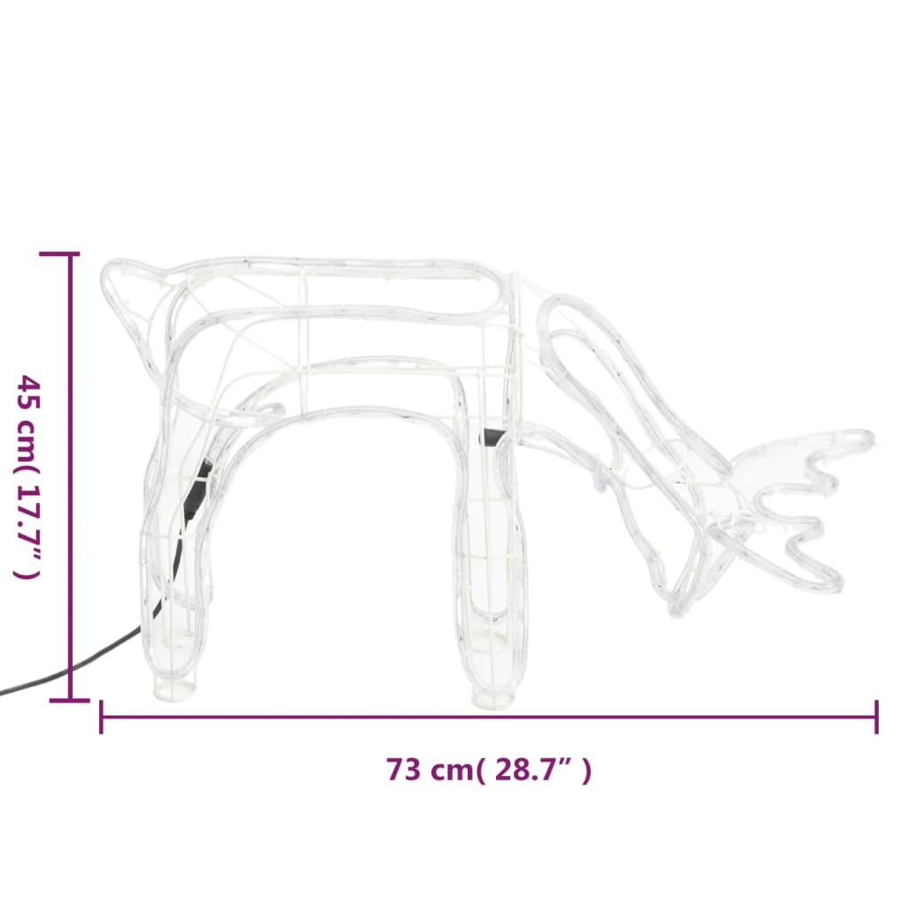 Led-Silhouette Rentier Kaltweiß 73X31X45 Cm