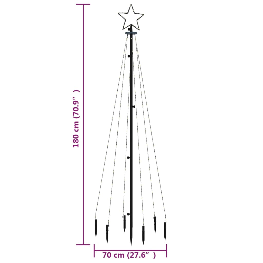 Led-Weihnachtsbaum Mit Erdnägeln 108 Leds 180 Cm