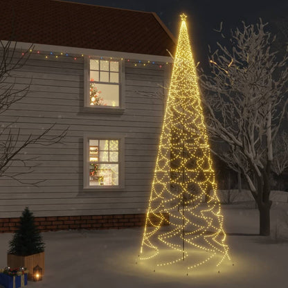 Led-Weihnachtsbaum Mit Metallstange 500 Leds 3 M