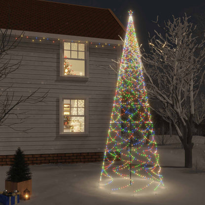 Led-Weihnachtsbaum Mit Metallstange 500 Leds 3 M