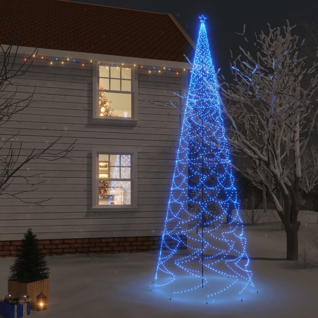 Led-Weihnachtsbaum Mit Metallstange 500 Leds 3 M