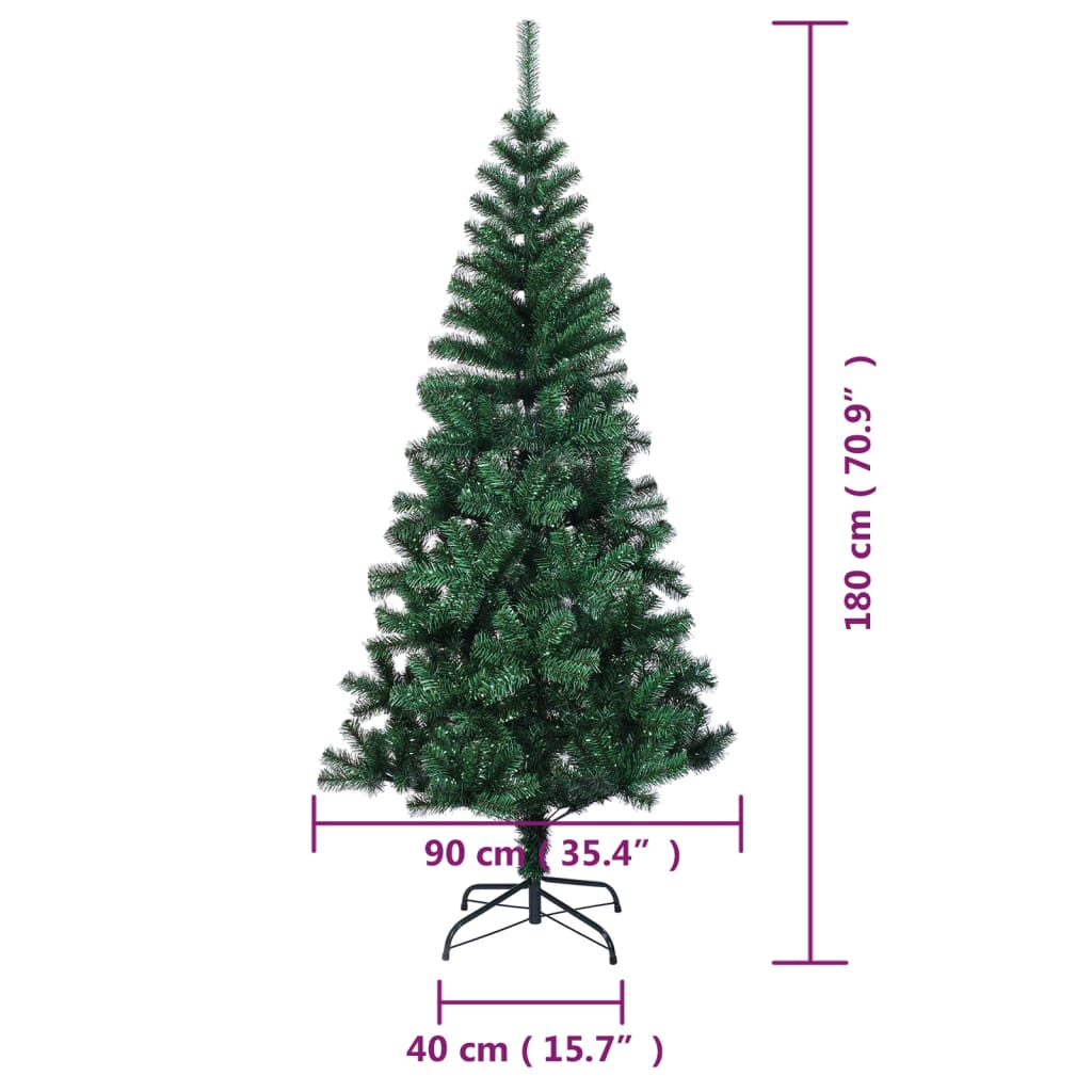 Künstlicher Weihnachtsbaum Schillernde Spitzen 180 Cm Pvc