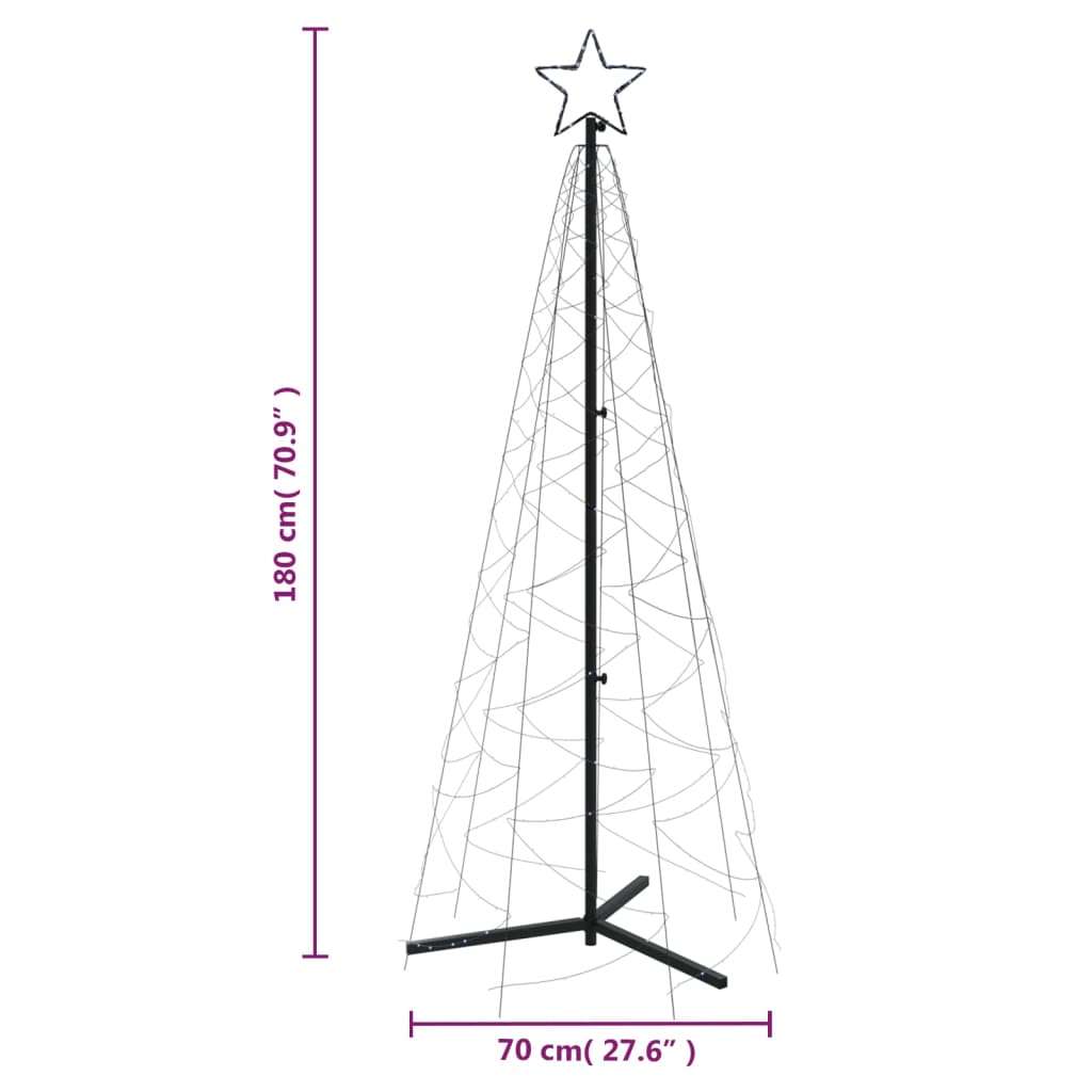 Led-Weihnachtsbaum Kegelform 200 Leds 70X180 Cm