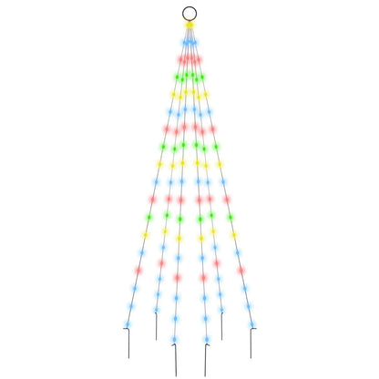 Led-Weihnachtsbaum Für Fahnenmast 108 Leds 180 Cm Mehrfarbig