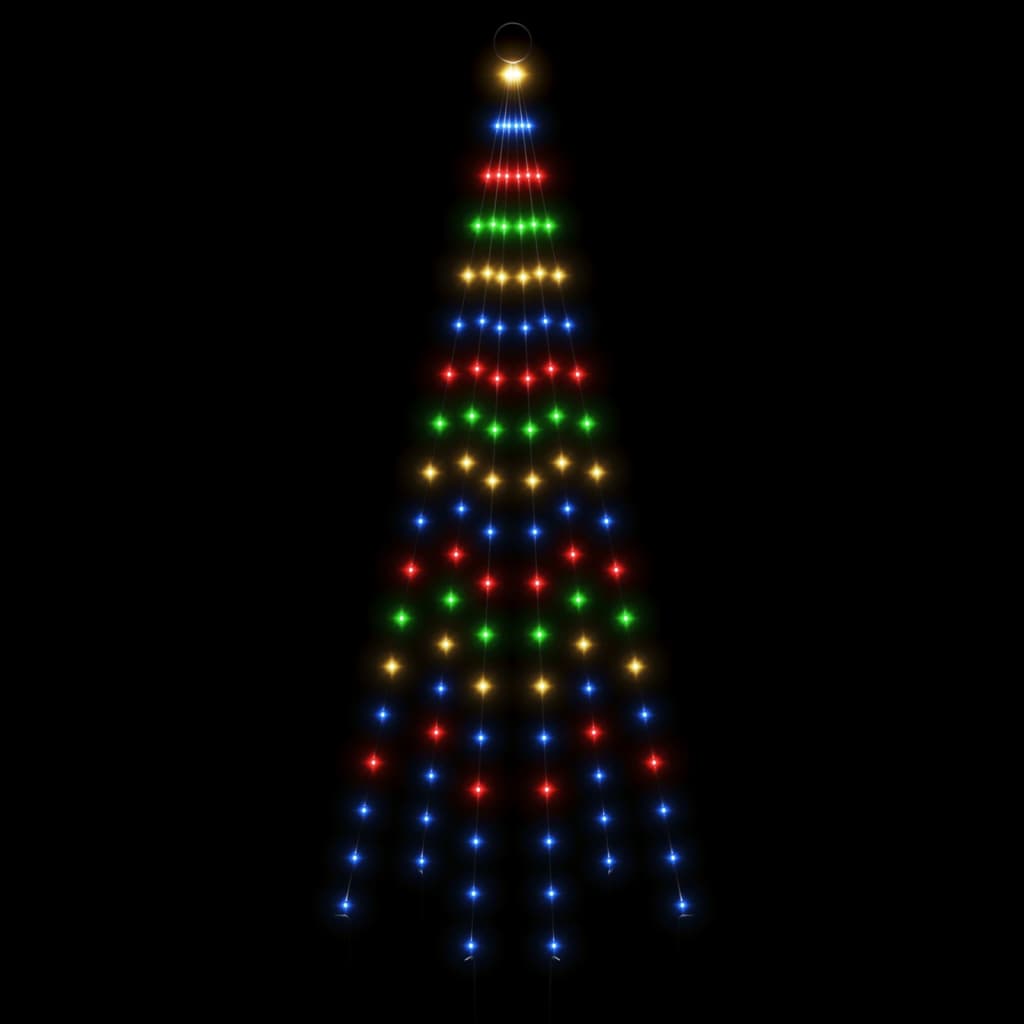 Led-Weihnachtsbaum Für Fahnenmast 108 Leds 180 Cm Mehrfarbig