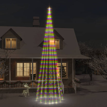 Led-Weihnachtsbaum Für Fahnenmast 108 Leds 180 Cm Mehrfarbig