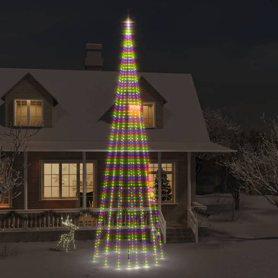 Led-Weihnachtsbaum Für Fahnenmast 108 Leds 180 Cm Mehrfarbig