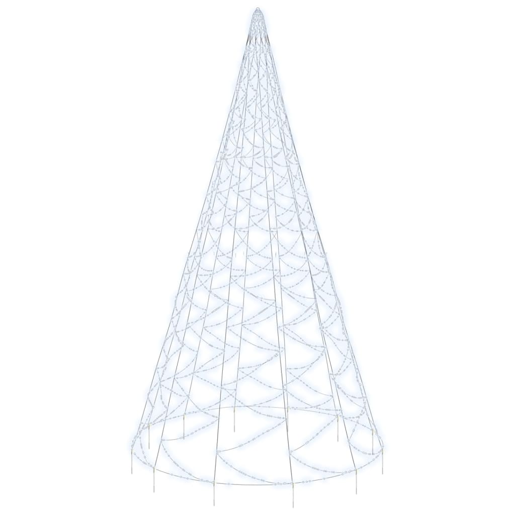 Led-Weihnachtsbaum Für Fahnenmast 3000 Leds 800 Cm Kaltweiß