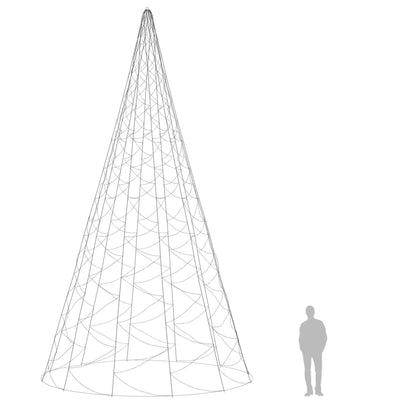 Led-Weihnachtsbaum Für Fahnenmast 3000 Leds 800 Cm Kaltweiß