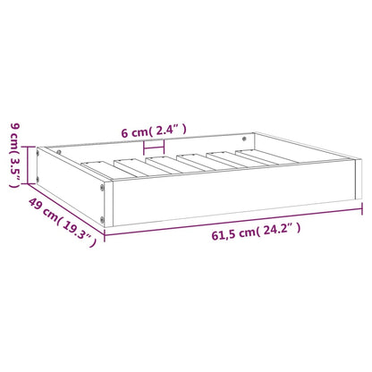 Hundebett 61,5X49X9 Cm Massivholz Kiefer