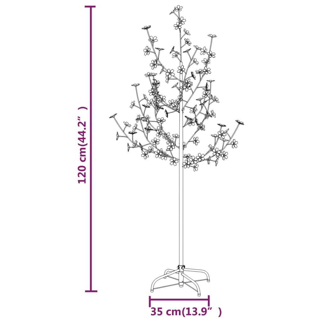 Led-Baum Kirschblüte Warmweiß 84 Leds