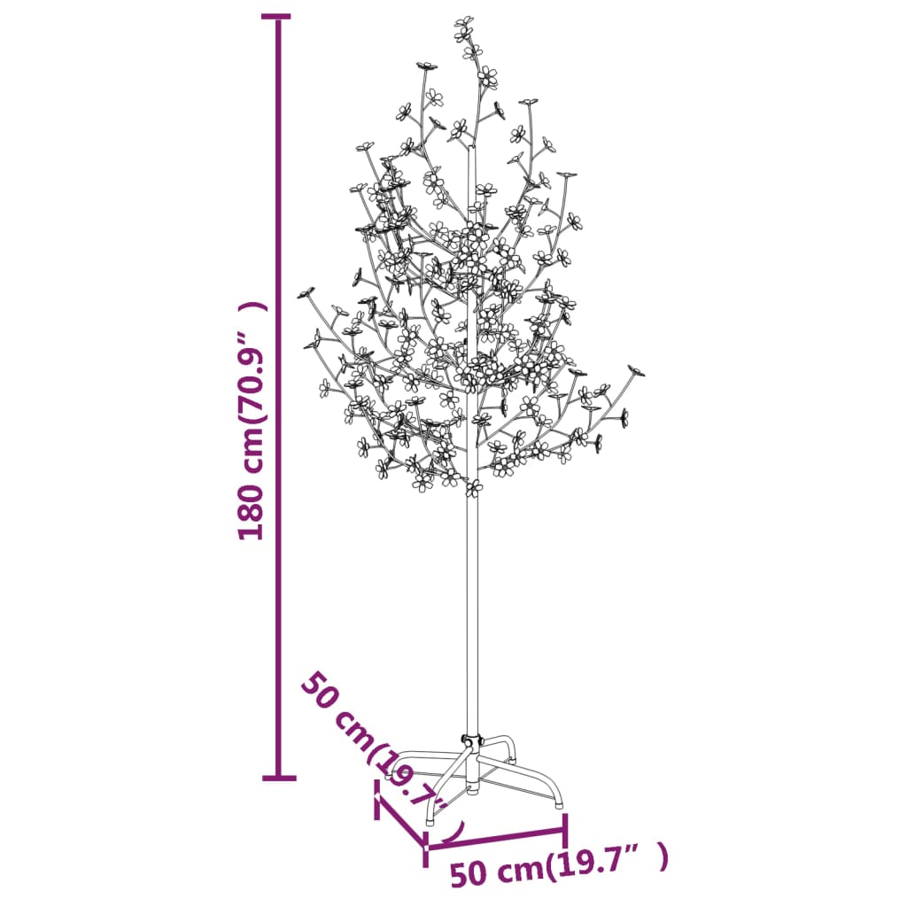 Led-Baum Mit Kirschblüten Warmweiß 200 Leds