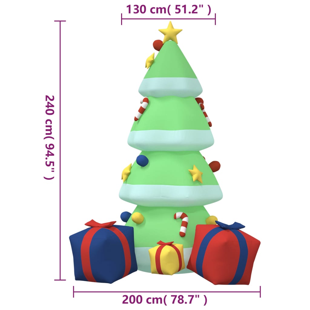 Weihnachtsbaum Aufblasbar Mit Leds 240 Cm