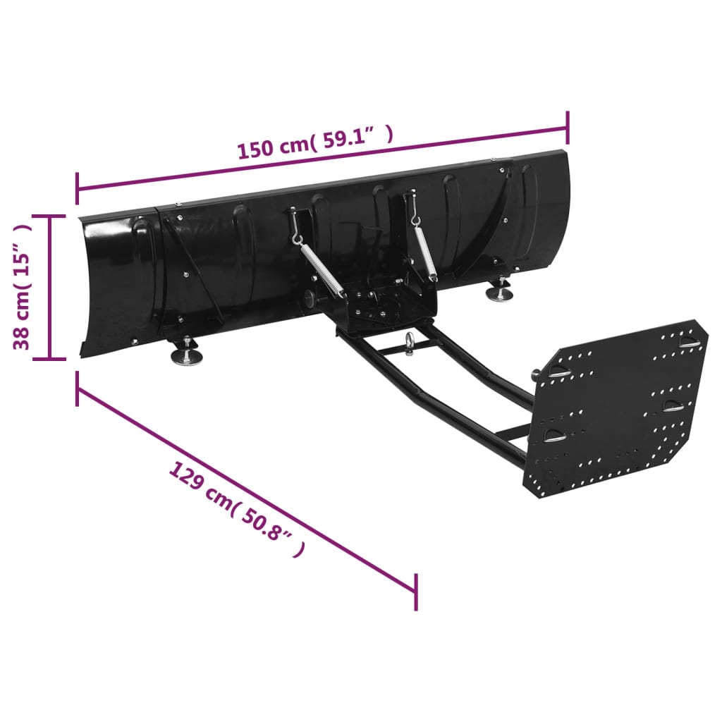 Schneeschild Für Atv Schwarz