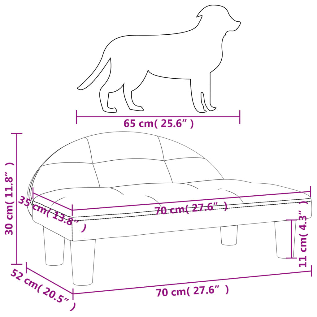 Hundebett 70X52X30 Cm