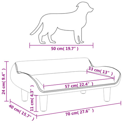 Hundebett 70X40X24 Cm