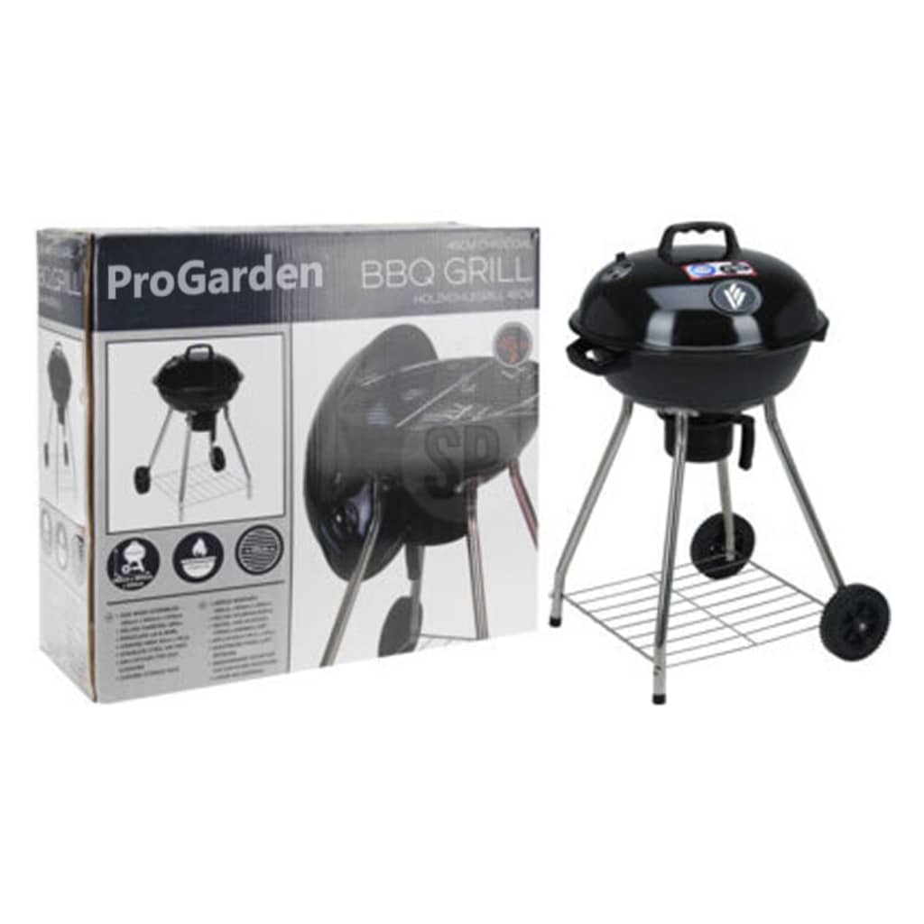 Progarden Grill Mit Rädern Schwarz