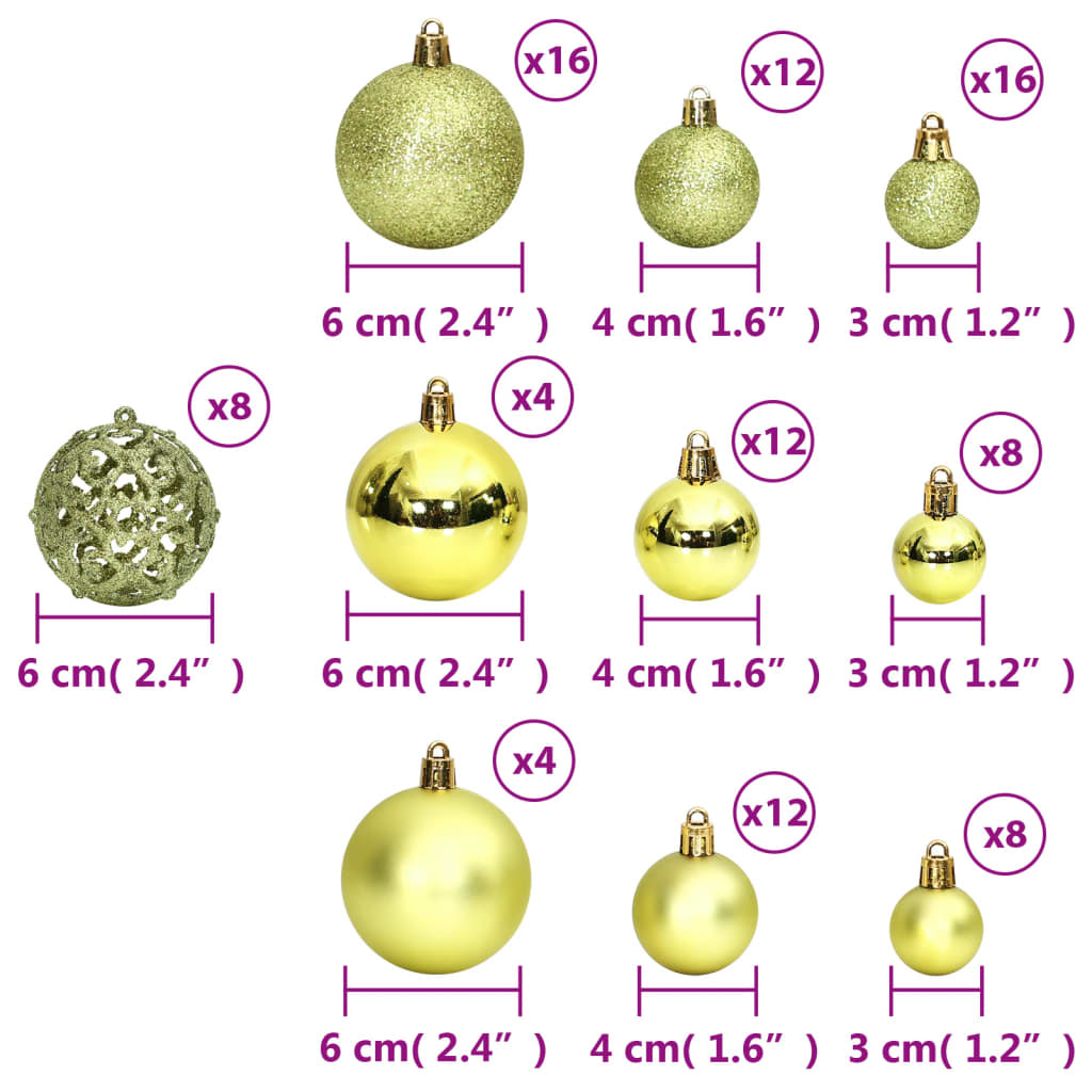 Weihnachtskugeln 100 Stk. 3 / 4 / 6 Cm