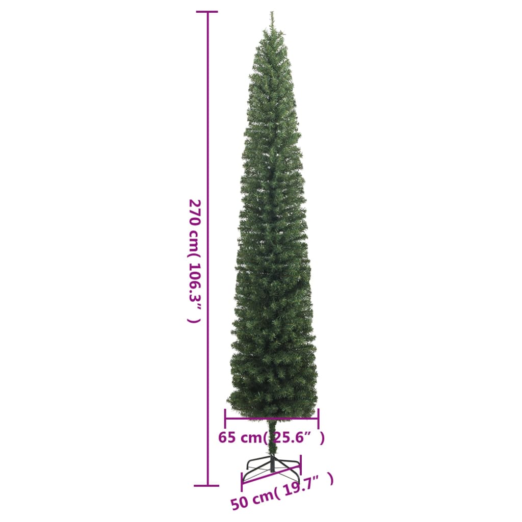 Weihnachtsbaum Schlank Mit Ständer Pvc Grün